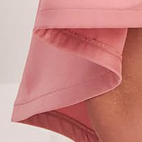 Púder rózsaszín rugalmas szövetü aszimetrikus harang ruha csillogó díszítéssel - StarShinerS