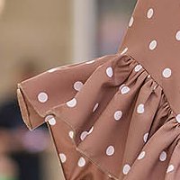 Asymmetric Georgette Midi Dress with Ruffles - StarShinerS