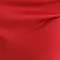 Red taffeta short pencil type dress with v-neckline - Artista