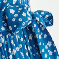 Rochie din material subtire albastra asimetrica in clos cu decolteu in v - Top Secret