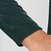 Rochie din lycra verde-inchis tip creion accesorizata cu o fundita pe umar - StarShinerS