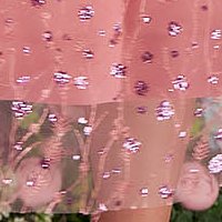 Pink midi harang ruha tüllből hímzett és csillámos díszítéssel öv típusú kiegészítővel
