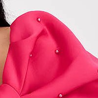 Pink midi neopren ceruza ruha gyöngy díszítéssel