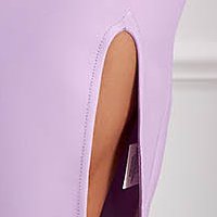 Lilac Bandage Midi Pencil Dress with Shoulder Ruffles - SunShine