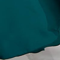 Petrol zöld muszlin hosszú harang ruha fodros és gyöngy díszítéssel - StarShinerS
