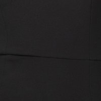 Fekete rugalmas szövetü midi ceruza ruha tollas díszítéssel