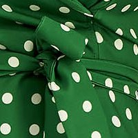Zöld rugalmas szövet midi harang ruha