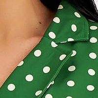 Zöld rugalmas szövet midi harang ruha