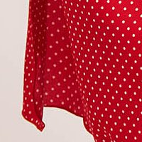 Vékony anyagú piros egyenes midi ruha övvel ellátva - StarShinerS
