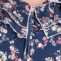 Bluza dama din lycra cu croi larg si volanase pe linia decolteului