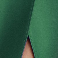 Taft hosszú harang ruha - zöld, lábon sliccelt strasszos kiegészítő övvel
