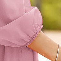 Púder rózsaszín muszlin hosszú harang ruha