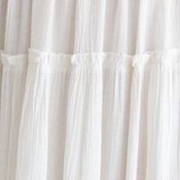 Könnyed anyagú fehér midi ujjatlan harang ruha