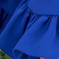 Könnyed anyagú midi asszimmetrikus kék harang ruha - StarShinerS