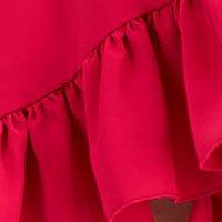 Könnyed anyagú midi asszimmetrikus pink harang ruha - StarShinerS