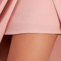 Muszlin ceruza ruha - púder rózsaszín, muszlin anyagátfedéssel, övvel ellátva - StarShinerS