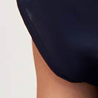 Muszlin bő szabású női bluz - sötétkék, fodros díszítéssel - StarShinerS