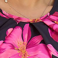Virágmintás szatén harang ruha