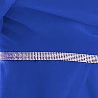 Ruha kék muszlin hosszú harang egy vállas csillogó díszítések
