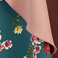 Rugalmas szövetü térdig érő harang ruha - púder rózsaszín, dekoratív masnival - StarShinerS