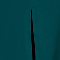 Vékony elasztikus dzsörzé női blúz - sötétzöld, aszimmetrikus, elöl sliccelt - StarShinerS