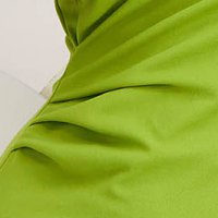 Khaki zöld krepp ceruza ruha