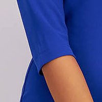 Kék midi ceruza ruha bross kiegészítővel - StarShinerS krepp