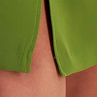 Khaki zöld rugalmas szövet ceruza ruha, térdigérő