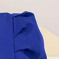 Rugalmas szövetü ceruza ruha - kék, térdigérő, bő ujjakkal- StarShinerS