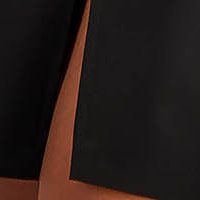 Fekete rugalmas szövet ceruza ruha, térdigérő