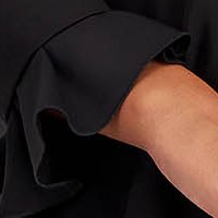 Fekete rugalmas szövet rövid harang ruha