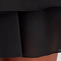 Fekete rugalmas szövet rövid harang ruha
