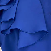 Muszlin bő szabású női blúz - kék, elől fodros díszitéssel - StarShinerS