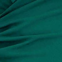 Krepp midi ceruza ruha - zöld, átlapolt, fodros vállakkal - StarShinerS