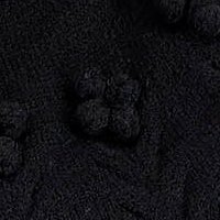 Kötött bő szabású pulóver - fekete, dombor mintával