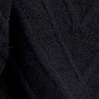 Fekete kötött bő szabású pulóver