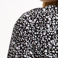 Fekete vékony bő szabású női ing