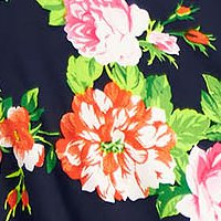 Rövid texturált krepp harang ruha virág mintával - StarShinerS
