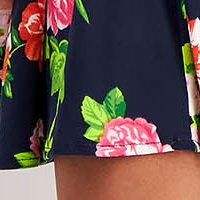 Rövid texturált krepp harang ruha virág mintával - StarShinerS