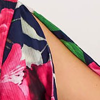 Muszlin bő szabású női blúz - kivágott ujjrész, egyedi digitális mintával - StarShinerS