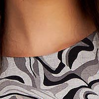 Vékony jersey egyenes ruha absztrakt mintával