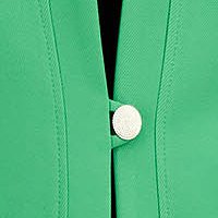 Zöld szövet kabát egyenes szabással