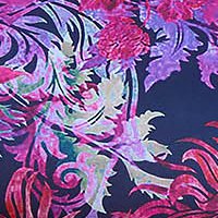 Krepp rövid harang ruha virágos nyomtatott mintával - StarShinerS