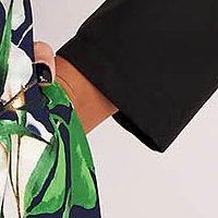 Rugalmas szövetü harang ruha - bő ujjakkal és oldalt zsebkkel - StarShinerS