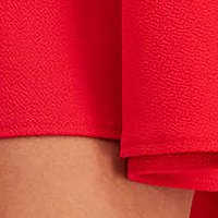 Krepp rövid harang ruha - piros, kocka dekoltázzsal - StarShinerS