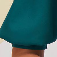 Krepp térdig érő harang ruha - zöld, gyöngyös díszítéssel - StarShinerS