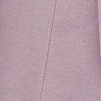 Gyapjú nagykabát - lila, harang alakú, bélésses, műszőrme berakásokkal