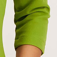 Világos zöld krepp ruha, térdigérő