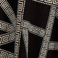 Fekete kötött midi ruha, harang alakú gumirozott derékrésszel