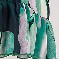 Muszlin szatén anyagú egyenes ruha, abstrakt mintával - StarShinerS